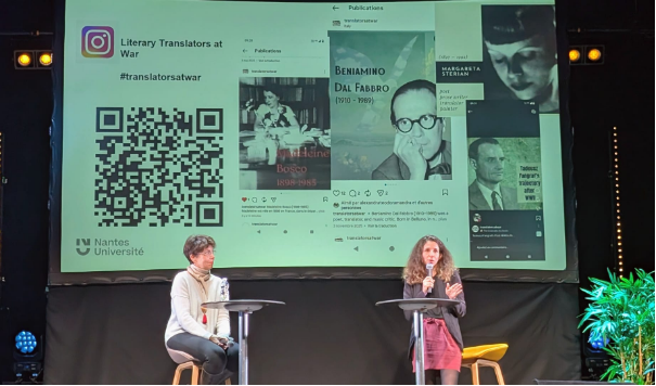 Affiche et photographie de la Nuit Blanche des Chercheurs 2026 autour de TranslAtWar